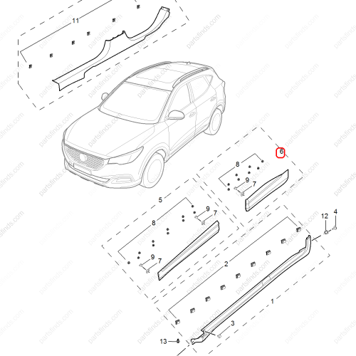 MG Door Strip OEM 10943431 FOR  MG ZS