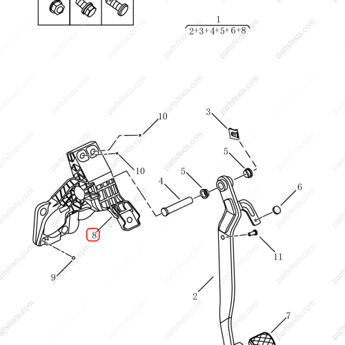 GEELY Brake pedal OEM 4076002100 / 1014024972 FOR  Emgrand X7 Sport