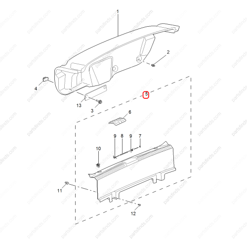 MG Rear spoiler trim OEM 10692616PXD FOR  MG6