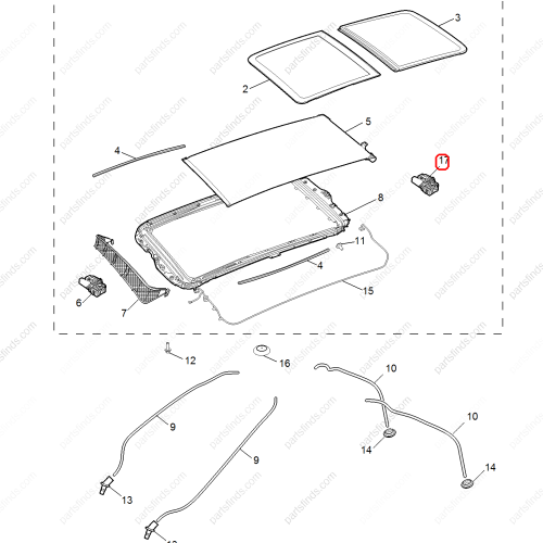 MG Sunroof motor OEM 10874988 FOR  MG HS