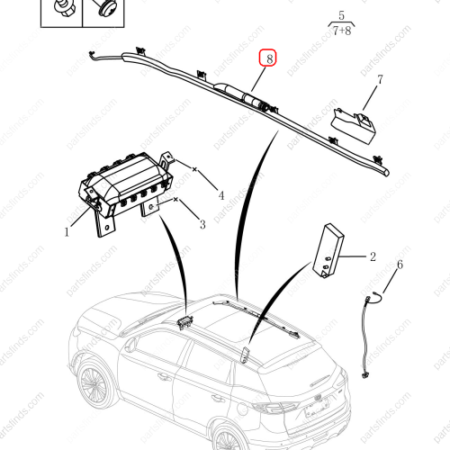 GEELY Side air curtain OEM 8034001400 / 1013004109 FOR  Emgrand X7 Sport