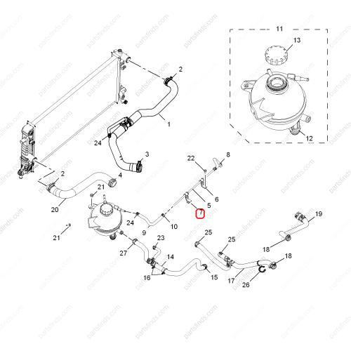 MG Water pipe bracket OEM 24109598 FOR  MG HS RX5 MG GS