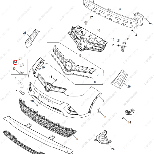 MG Front headlight washer cover OEM 10193393 FOR  MG GS