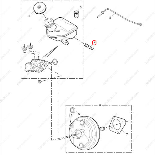 MG Brake fluid reservoir filter OEM 30000094 FOR  MG550 MG6 MG750