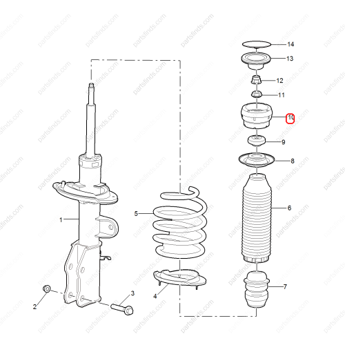 MG Shock Absorber Top Mount OEM 10726212 FOR  MG5 MG GT