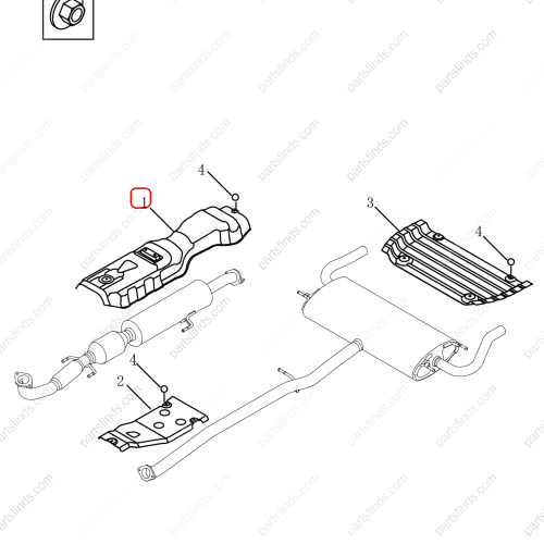 GEELY Three-way catalytic converter heat shield OEM 2061001100 / 1066030087 FOR  Emgrand GT