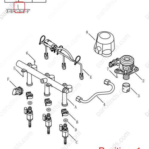 GEELY Fuel injector OEM 2022513300 / 32257109 FOR  Coolray