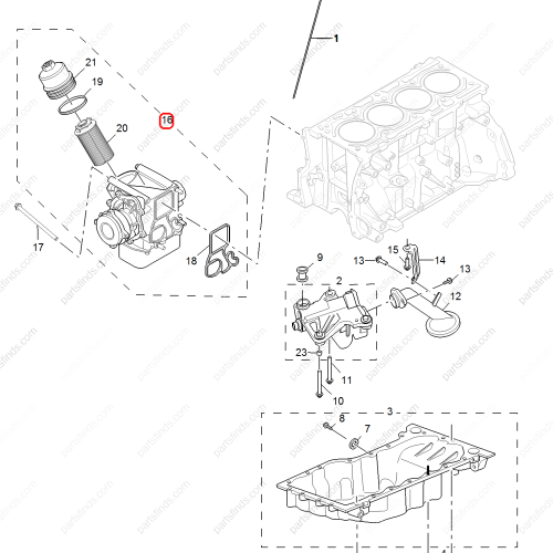 MG Oil Filter Housing Assembly OEM 10097592 FOR  MG HS