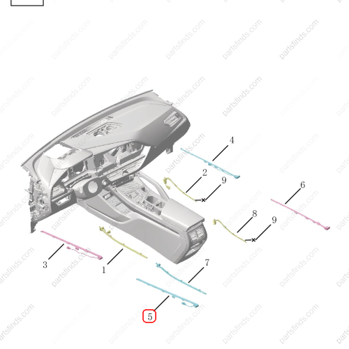 GEELY Ambient lighting OEM 7064005300 / 8889498993 FOR  Tugella