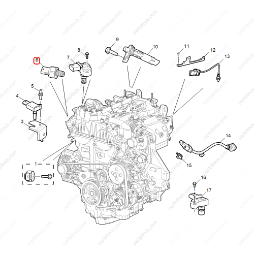 MG Engine oil pressure sensor OEM 55488247 FOR  MG ZS MG6 MG5 MG HS MG GT RX5