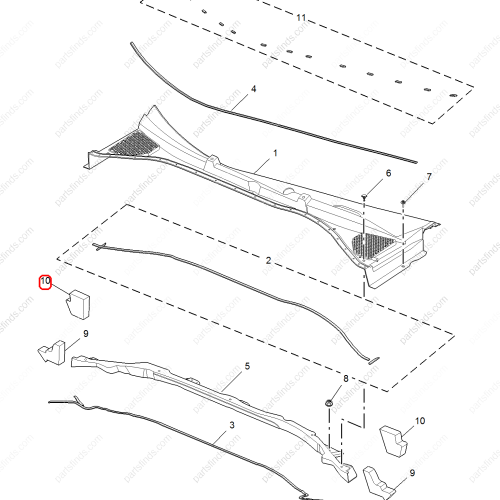 MG Rubber strip OEM 10366878 FOR  MG6