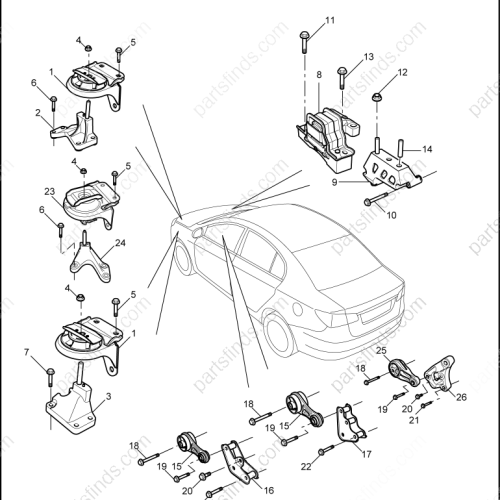 MG Engine mount OEM 50015740 FOR  MG350 MG5