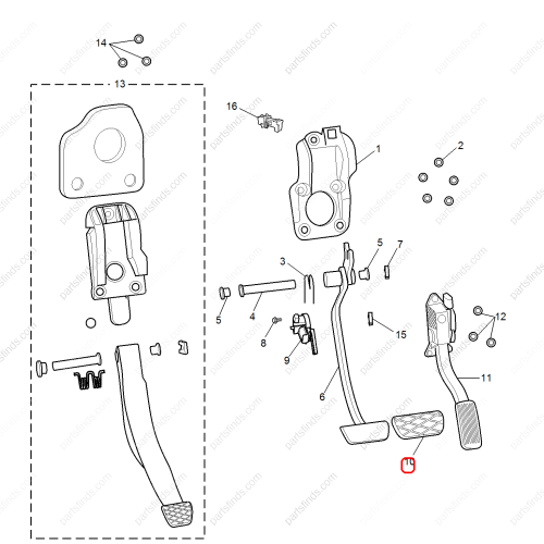 MG Brake pedal rubber pad OEM 10191401 FOR  RX5 MG GS