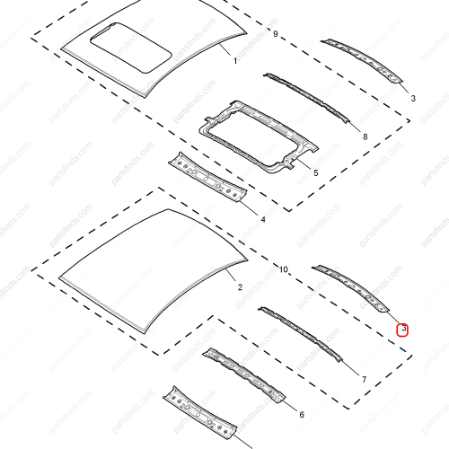 MG Roof beam OEM 10044737 FOR  MG350