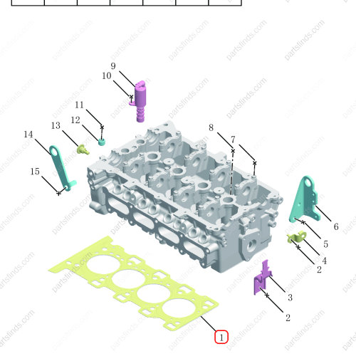 GEELY Cylinder head gasket OEM 1016060457 FOR  Binrui