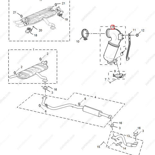 MG Three-way catalytic converter OEM 10329975 FOR  MG6 MG5 MG HS RX5