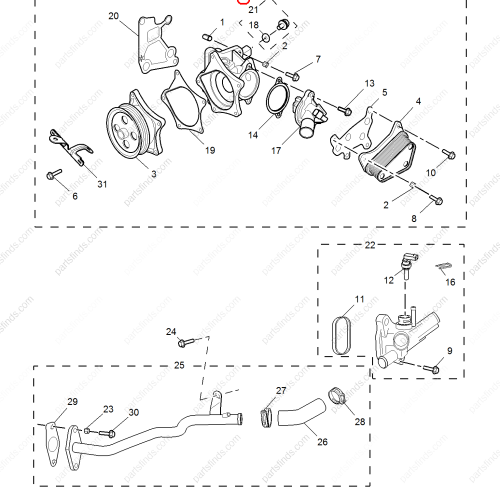 MG Water pump assembly OEM 12667389 FOR  RX5