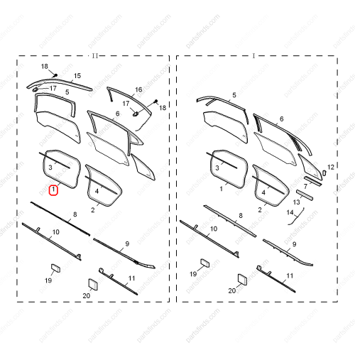 MG Door frame weatherstrip OEM 10069425 FOR  MG550 MG6