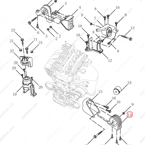 GEELY Engine mount OEM 1077006700 / 1066030045 FOR  Emgrand GT