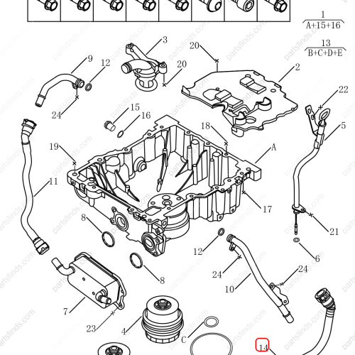 GEELY Engine Radiator Water Hose OEM 1056020100 / 1016019064 FOR  Coolray