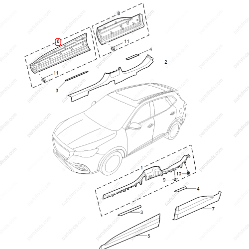 MG Door Strip OEM 11032610 FOR  MG HS