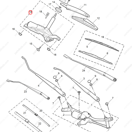 MG Wiper linkage motor OEM 10229174 FOR  MG ZS