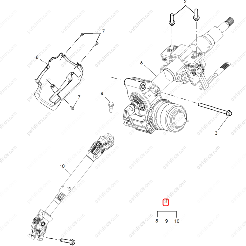 MG Steering column OEM 10555001 FOR  MG GS