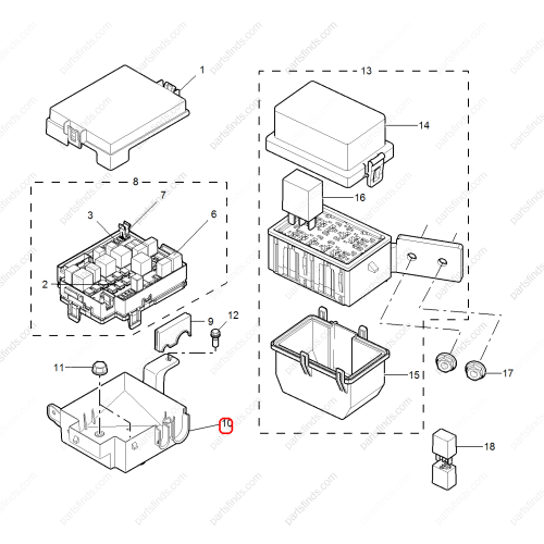 MG Fuse box base OEM 30038009 FOR  MG350 MG5