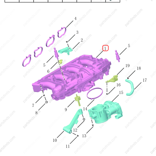 GEELY Intake manifold OEM 2029530100 / 1116050464 FOR  Emgrand X7 Sport