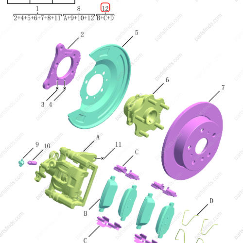 GEELY Brake assembly OEM 4050080000 / 8889484821 FOR  Emgrand