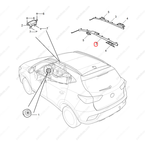 MG Side air curtain OEM 10665428 FOR  MG ZS