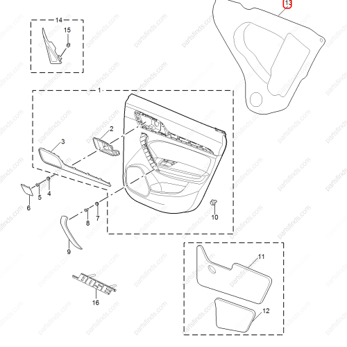 MG Door sound insulation pad OEM 10157822 FOR  MG6