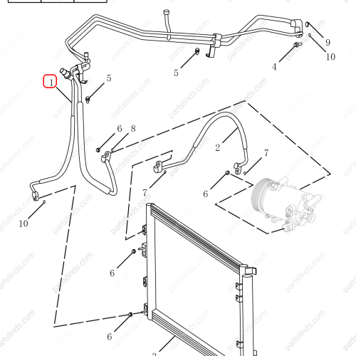 GEELY A/C Refrigerant Suction Hose OEM 8010006900 / 1017030417 FOR  Emgrand GT
