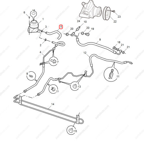 MG Power steering pump oil pipe OEM 30000239 FOR  MG550 MG6