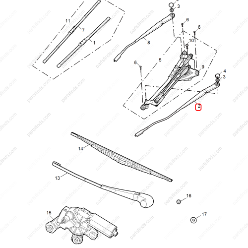 MG Wiper arm OEM 10161462 FOR  MG550 MG6