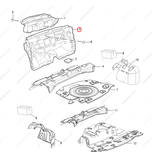 MG Firewall insulation cotton OEM 10832786 FOR  MG HS