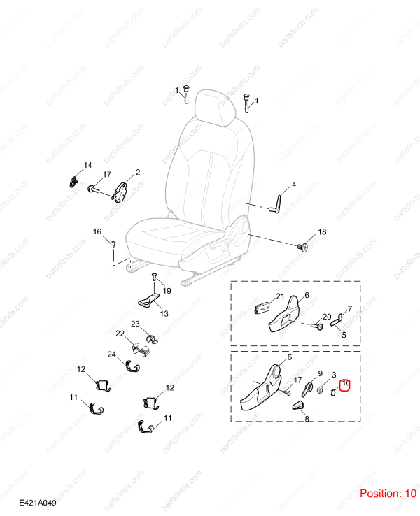 MG Trim cover OEM 10369473PXD FOR MG6