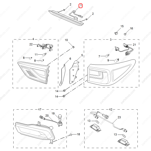 MG High mount brake light OEM 10293799 FOR  MG ZS