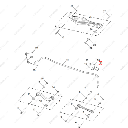 MG Stabilizer Bushing OEM 10586225 FOR  MG6