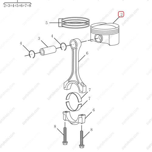 GEELY Piston OEM 1044005400 / 1016050335 FOR  Emgrand GT