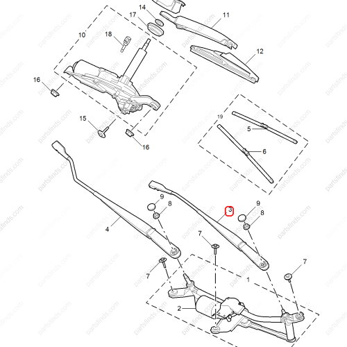 MG Wiper arm OEM 10355535 FOR  MG ZS