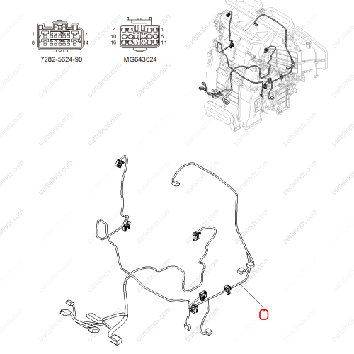 MG Air conditioning harness OEM 10004427TWO FOR  MG550 MG6