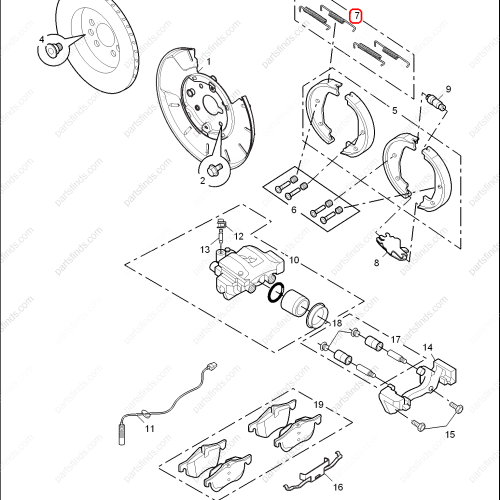 MG Brake pad springs OEM SMKS0020A FOR  MG550 MG6