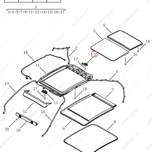 GEELY Sunroof motor OEM 5072040000 / 6600173164 FOR  Tugella