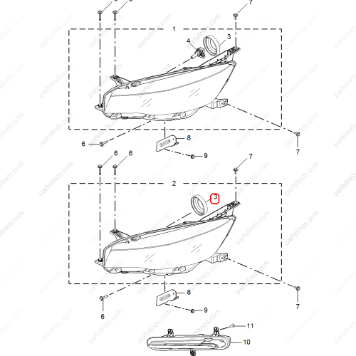 MG Front headlight back cover OEM 10441613 FOR  MG6