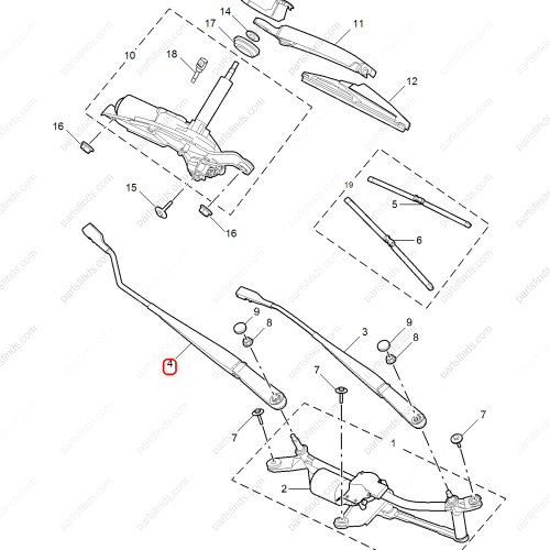 MG Wiper arm OEM 10355536 FOR  MG ZS