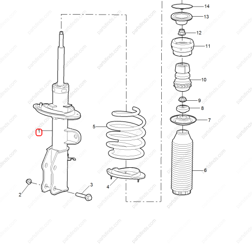 MG Shock absorber OEM 11074075 FOR  MG GT