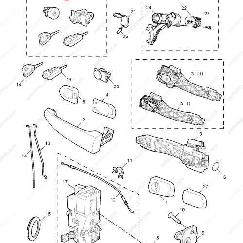 MG Full car lock OEM 10262967 FOR  MG350