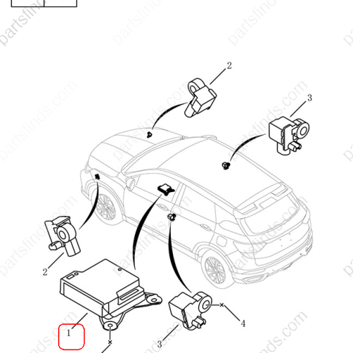 GEELY Airbag control unit OEM 8037012100 / 6600004260 FOR  Coolray