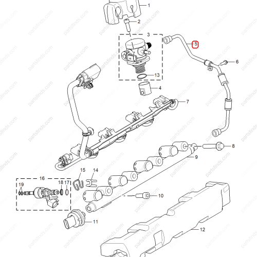 MG High-pressure fuel pump oil pipe OEM 10544694 FOR  MG5